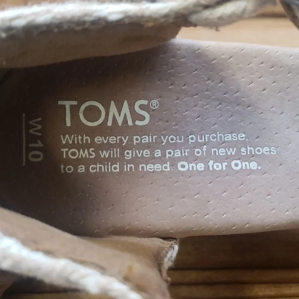 Toms Wedges Womens 10 Sienna Cork Sage Green Ankle Strap Peep Toe